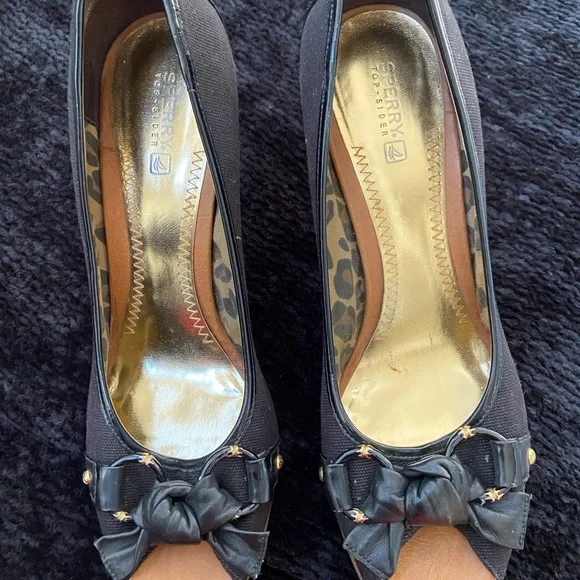 Sperry black wedge size 10M - Picture 2 of 5